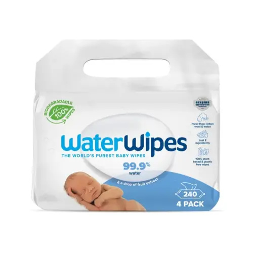 Waterwipes Biodegradable Baby Wipes 4x60 Pack | Baby Bunting NZ