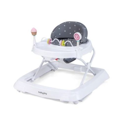 Foldable Baby Activity Walker with Adjustable Height and Detachable Seat Cushion
