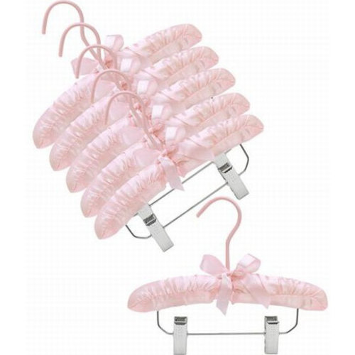Only Hangers Inc. Satin Padded Nursery Baby Clothes Hanger with Clips for Skirt/Pants & Reviews | Wayfair