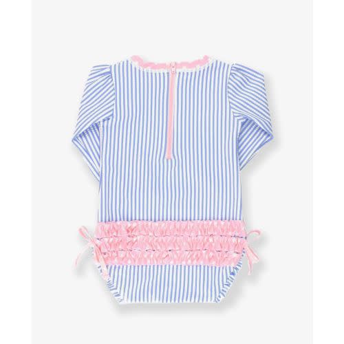 Seersucker Long Sleeve One Piece Rash Guard