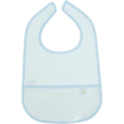 The Wipe It Bib in Light Blue Stripe