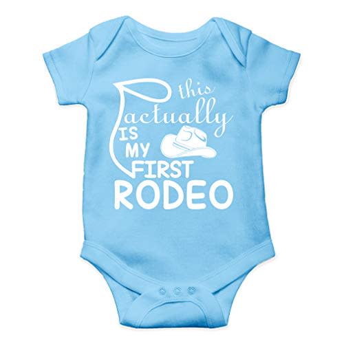 AW Fashions This Is Actually My First Rodeo Baby Bodysuit Adorable Newborn Girl Boy Clothes Newborn Romper