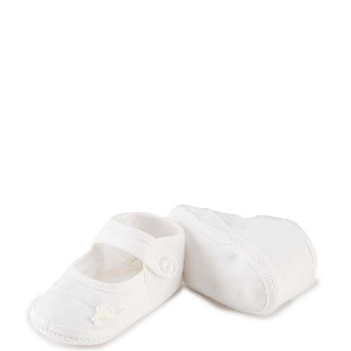 Edgehill Collection Girls' Christening Rosebud Mary Jane Crib Shoes (Infant)