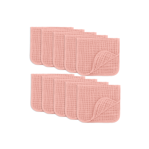 Muslin Burp Cloths - Pack of 10