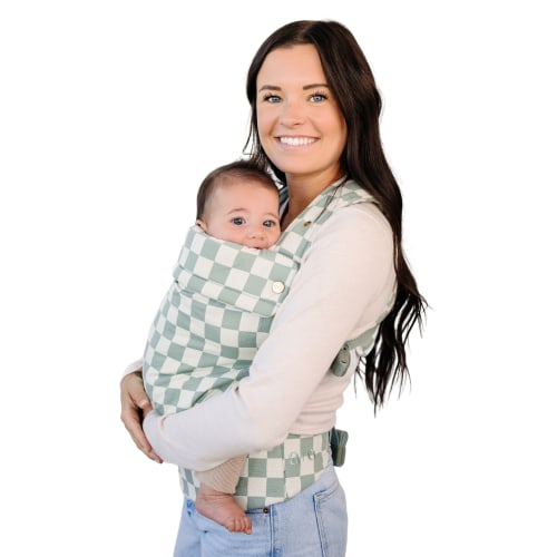 Ava & Oliver Essential Baby Carrier | Green Check Pattern – EasyTot