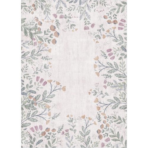 Gertmenian Machine Washable Indoor Area Rug - 3x5 Small, Easy Cleaning & Non-Shedding, Ideal for High Traffic Areas in Living Room, Bedroom, Entryway, Floral, Harley Ivory, 29341
