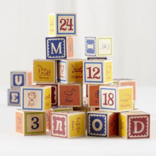 Wooden Alphabet Blocks - Nod Blocks - Set of 27