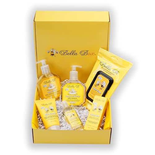 BELLA B Baby Starter Set - Baby Shower Gifts - Gift Baskets Baby Grooming Kit - Baby Gift Basket - Baby Bath Kit - Baby Bath Soap - Baby Wash And Shampoo - Baby Soap Gift Sets