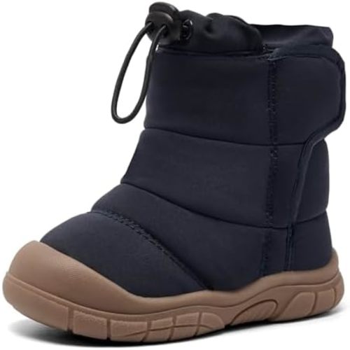 MORENDL Toddler Winter Snow Boots 0-4 Years Boy & Girl Warm Fur Walking Shoes Baby Booties