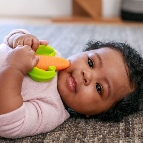 Infantino Little Nibbles Textured Silicone Teether - Carrot
