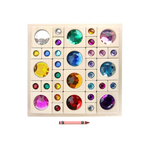 34 pc. Bright Gem Block Collection with Tray