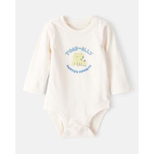Baby Boy Aunts Favorite Cotton Long-Sleeve Graphic Bodysuit - Ivory - Carter's | Carter's