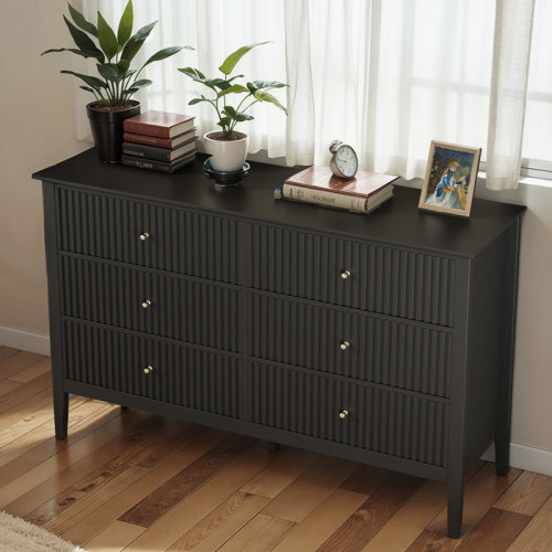 Lark Manor™ Cydny 6 Drawer 47" W Wood Double Dresser & Reviews | Wayfair