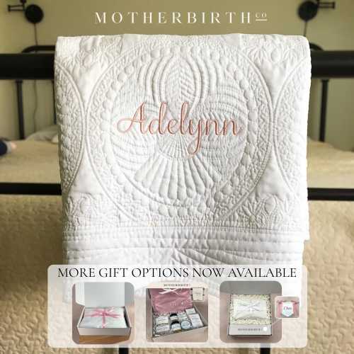 Personalized Baby Blanket with Name: Custom Embroidered Quilt for Baby Girl or Boy, Baby Shower Gift (36" by 46", 100% Cotton)