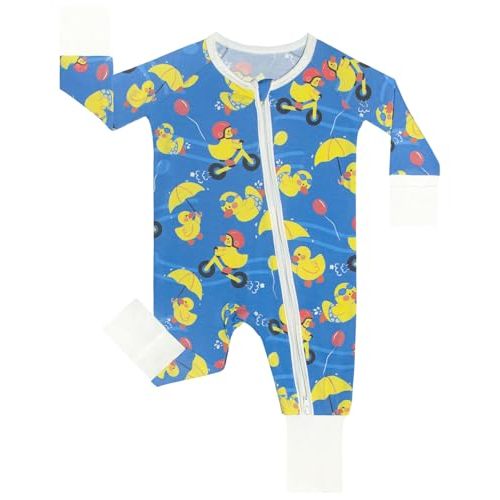 GUISBY Baby Boys' Pajamas Sleep N Play, Baby Clothes, Long Sleeve, Footless,Newborn-2T