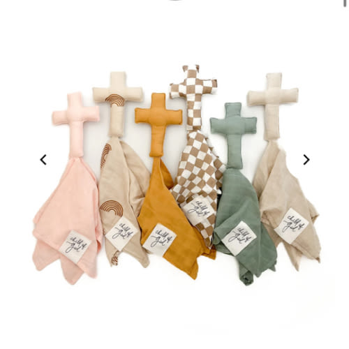 Cross Child of God Blankie in Rainbow– OUR HOUSE ABOVE