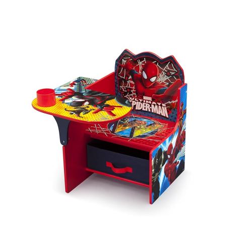 Delta Children Chair Desk With Storage Bin - Greenguard Gold Certified, Spider-Man, Arm Rest, Cushion Availability, Engineered Wood