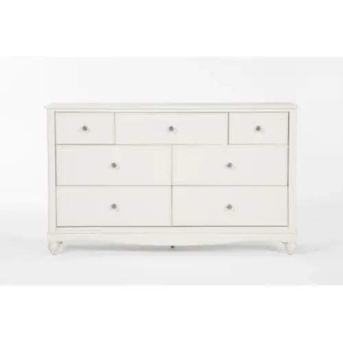 Madison White II Wood 7-Drawer Dresser | Solid hardwood