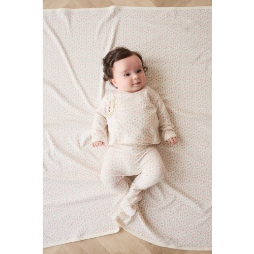 Organic Cotton Footed Pant - Posy Garden Pink