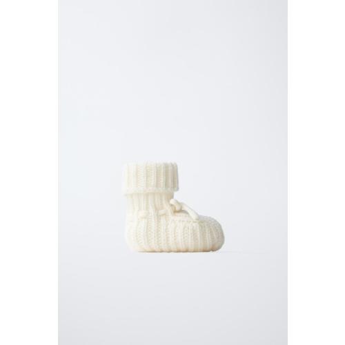 CASHMERE BOOTIES - Off White | ZARA United States
