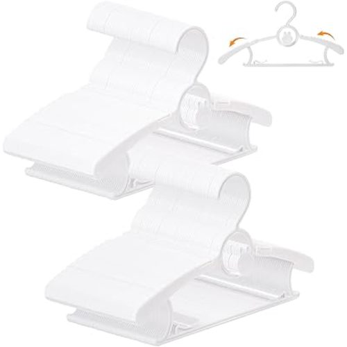 100 Pack Baby Hangers, 11"-14" Adjustable Infant Hangers, Non-Slip Kids Hanger, Space Saving Plastic Hanger for Girl Boy Toddler Kids Child (White)