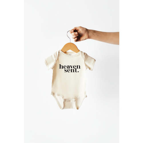 Heaven Sent Graphic Bodysuit | Natural