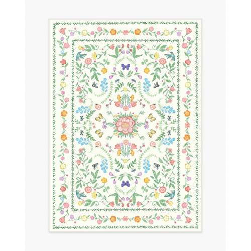 Springtime Lullaby Ivory Multicolour Rug | Ruggable AU