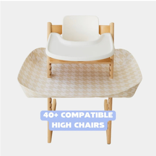 CATCHY - The Food Catcher for Stokke Tripp Trapp, Almond Houndstooth