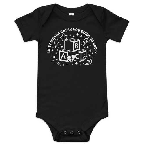 Emo Pop Punk Baby One Piece, 100% Cotton Bodysuit, Elder Emo Gift