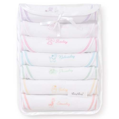 Days of the Week Girls Bib Set