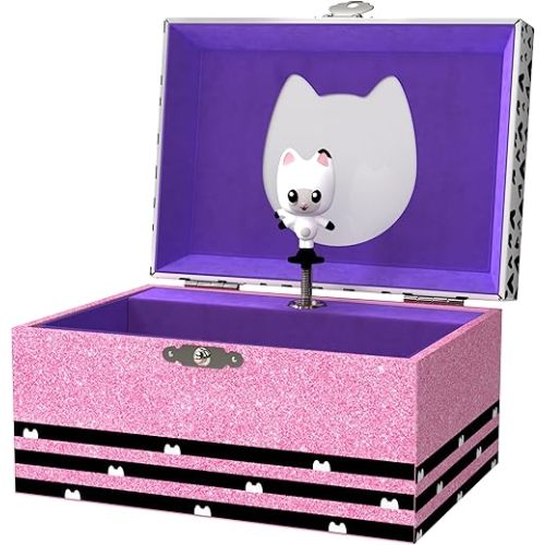 Gabby's Dollhouse Jewelry Box for Girls - Musical Jewelry Box with Spinning Figurine, Gabby's Dollhouse Toys for Kids Ages 3-5 - Plays Gabby's Dollhouse Theme Song - 6 x 4.7 x 3.5 in