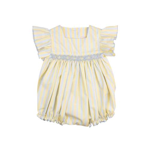 Sunshine Stripes Smocked Bubble