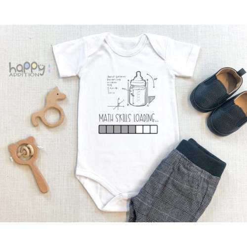 Math Skills Loading Onesie®, Funny Baby Onesie, Periodic Table, Math Baby Bodysuit, Nerdy Baby Gift, Baby Boy Clothes, Take Home Outfit