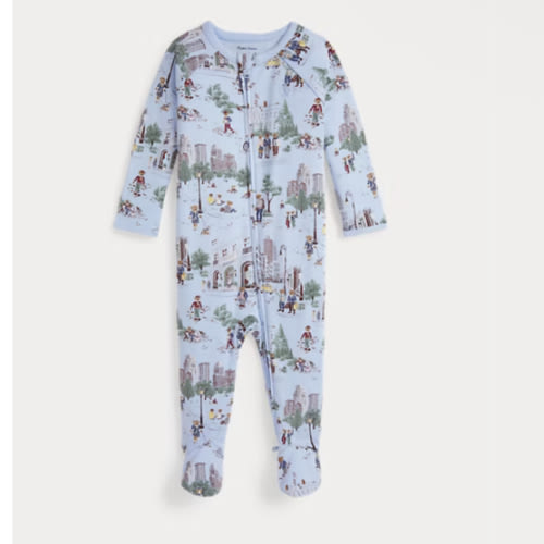 Polo Bear Cotton Footed Coverall