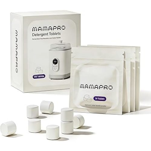 120Pcs Official Baby Bottle Detergent Tablets — Cleaning Tabs for Milk Residue Removal, Compatible with Baby Brezza Momcozy Bottle Washers