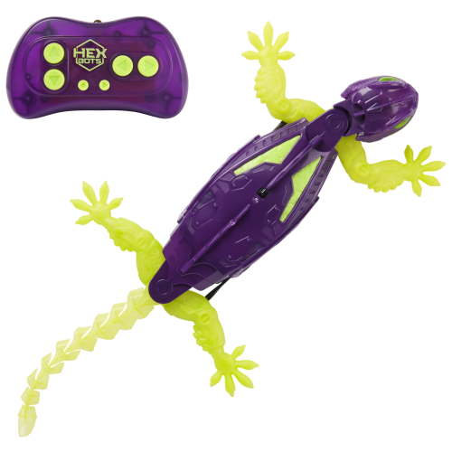 HEX BOTS, Glow-in-the-Dark Wall Crawler Gecko, RC Robot Toy for Kids
