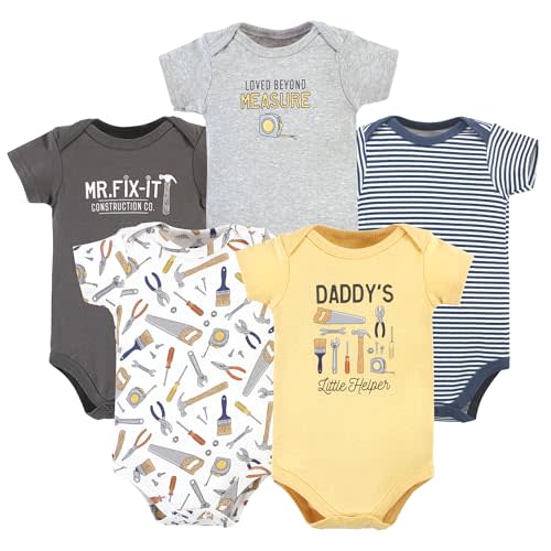 Hudson Baby Unisex Baby Cotton Bodysuits 5-pack