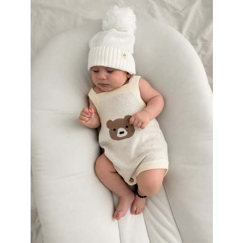 Mr. Bear Romper - Cream
