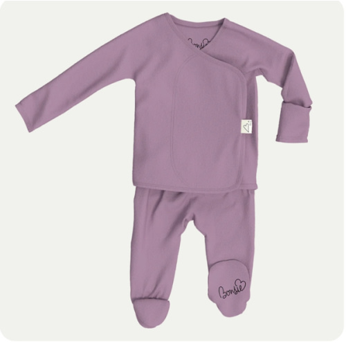 Footie - Fig – Bonsie Skin to Skin Babywear