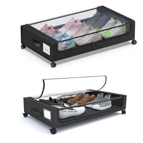 Rebrilliant 2Pack Under Bed Storage with Wheels,Under Bed Storage Containers, Under Bed Shoe Storage Organizer, Rolling Under Bed Metal Drawer for Clothes, Blankets( | Wayfair