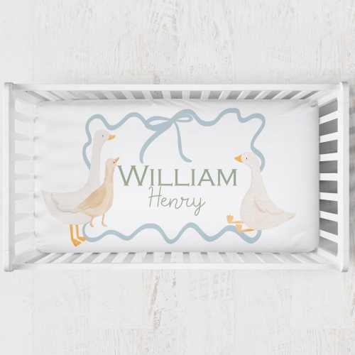 Personalized Crib Sheet | Goose & Bow