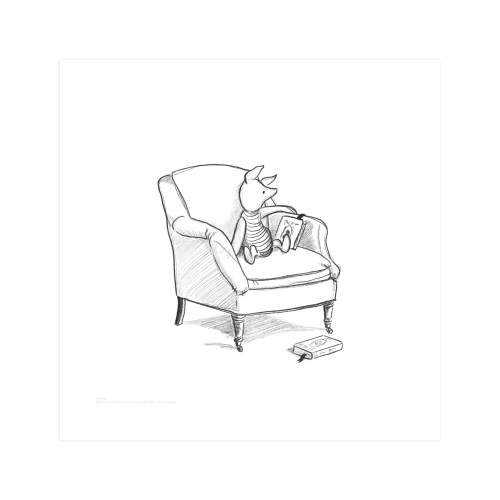 Piglet Lounging | Winnie The Pooh Disney Open Edition Children's Art Print by Stefanie Lane