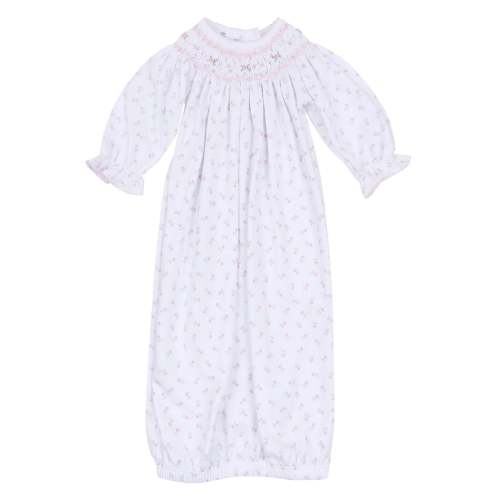 Magnolia Baby - Bishop Smocked Gown - Juliette’s Classics Pink