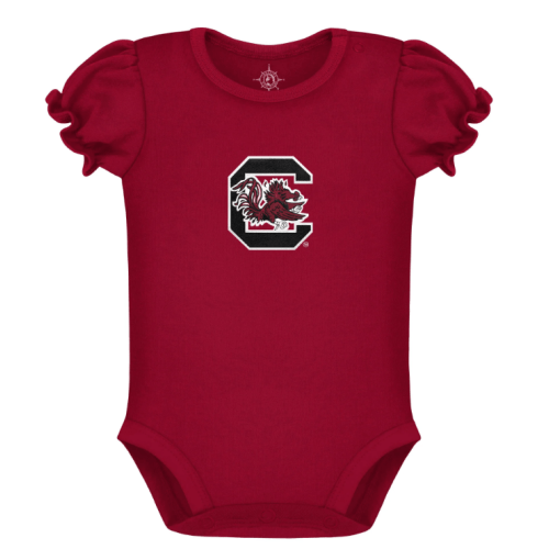 SOUTH CAROLINA GAMECOCKS PUFF SLEEVE ONESIE
