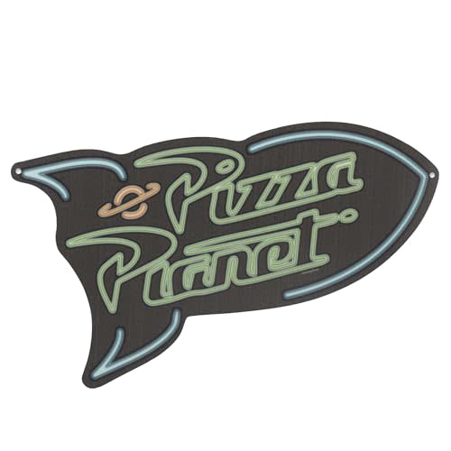 Disney Pixar Toy Story Pizza Planet Metal Wall Decor | Fun Pizza Planet Sign for Kids' Bedroom or Game Room