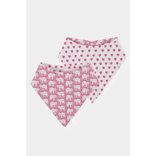 Infant Hearts & Hathi Bandana Bib Set