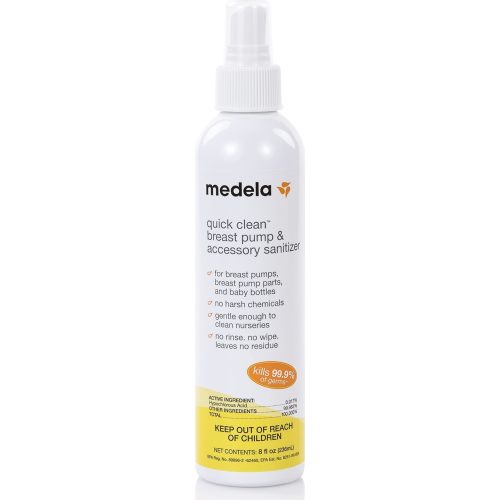 Medela Quick Clean Sanitizer Spray Safe | No Rinse | 8 fl oz | 1Ct