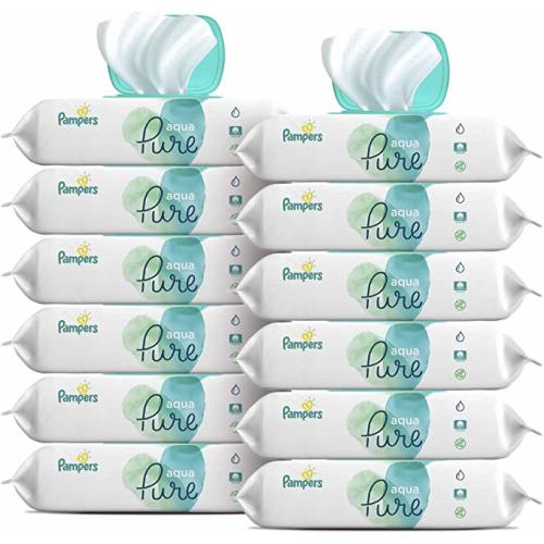 Baby Wipes, Pampers Aqua Pure Sensitive Water Baby Diaper Wipes, Hypoallergenic and Unscented, 672 Total Wipes - 672 Count