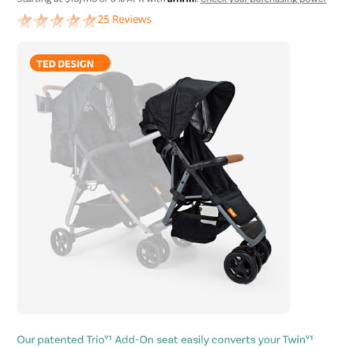 Zoe Trio Triple Seat $169