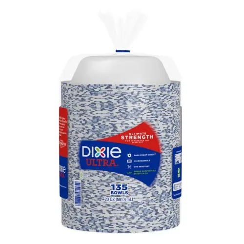 Dixie Ultra 20 oz Paper Bowl, 135-count | Costco